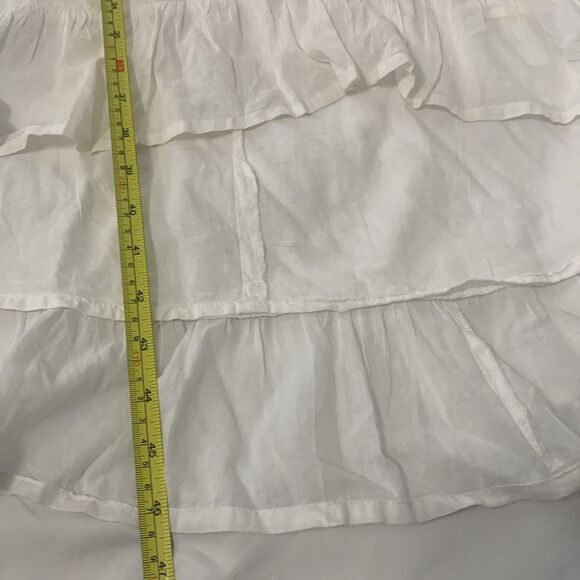 100% Cotton Embroidered Sleeveless Dress High-low Hem Boho-Chic Fit n Flare M - Picture 8 of 9